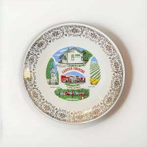 President Jimmy Carter Country  Plains Georgia 9.25" Vintage collector's plate